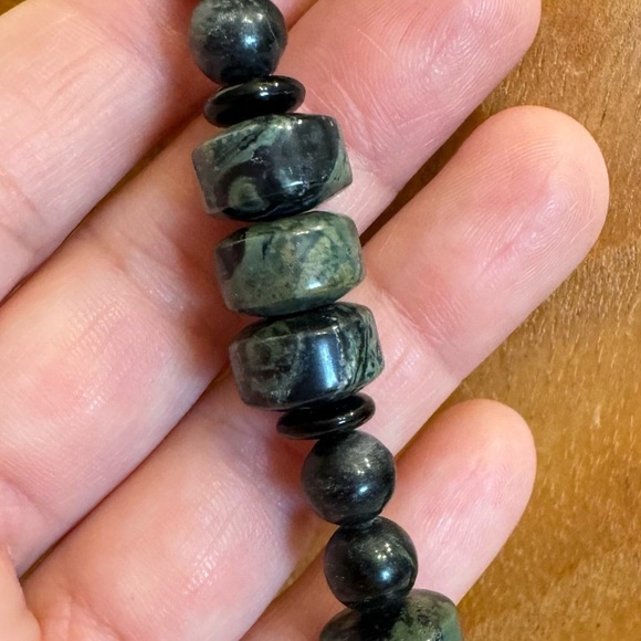 Stunning Natural Kambaba Jasper Gemstone Necklace Vintage Beaded Statement RARE - Picture 9 of 16